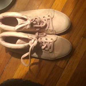 Blush pink sneakers